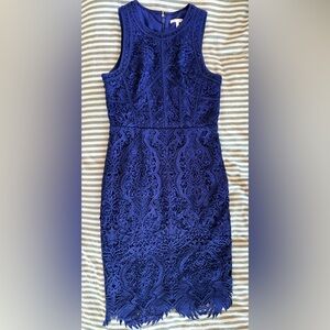 Chic Navy Lace Mini Dress